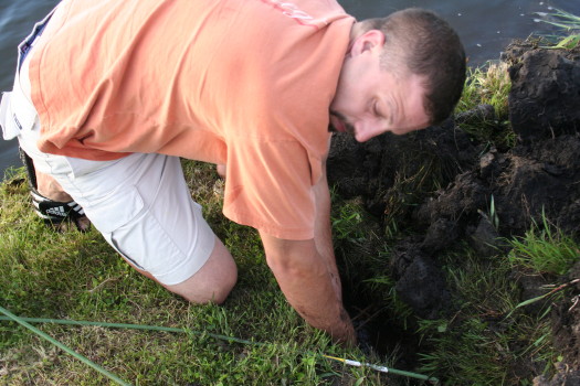 Brad working on a Muskrat job